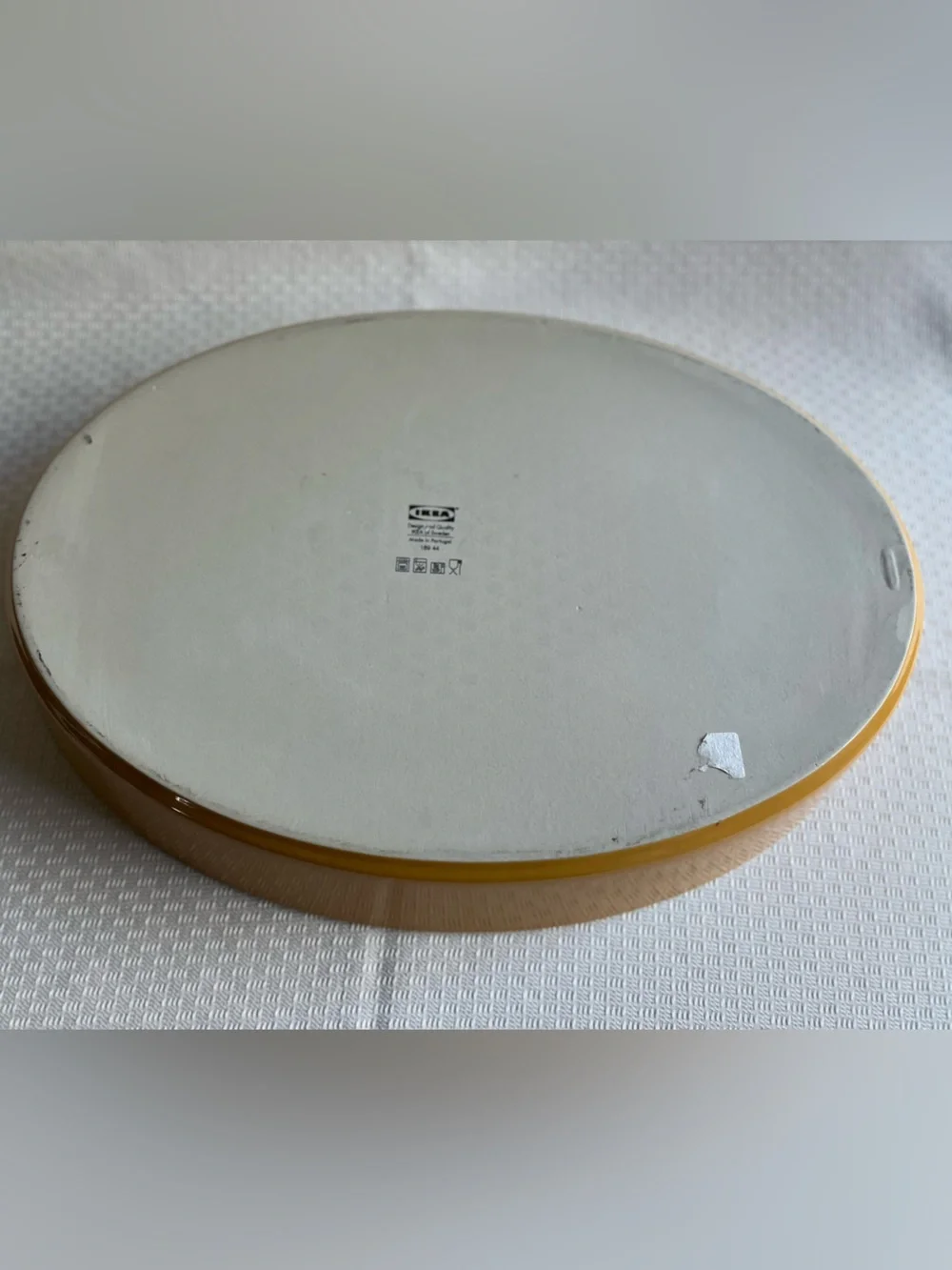 IKEA Yellow Ceramic Oval Baking Dish New